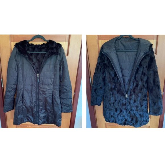 Via Spiga Jackets & Blazers - PRICED TO SELL - See Description for details -- Via Spiga Reversible Hooded Coat